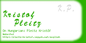 kristof pleitz business card